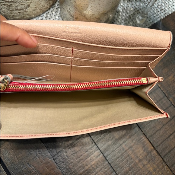 Chloe Tri-Color Clutch in Red, Gray, and Cream - Picture 6 of 9